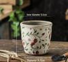 Retro Blue & White Distressed Ceramic Succulent Pot – Simple Decorative Vase for Green Plants & Flowers