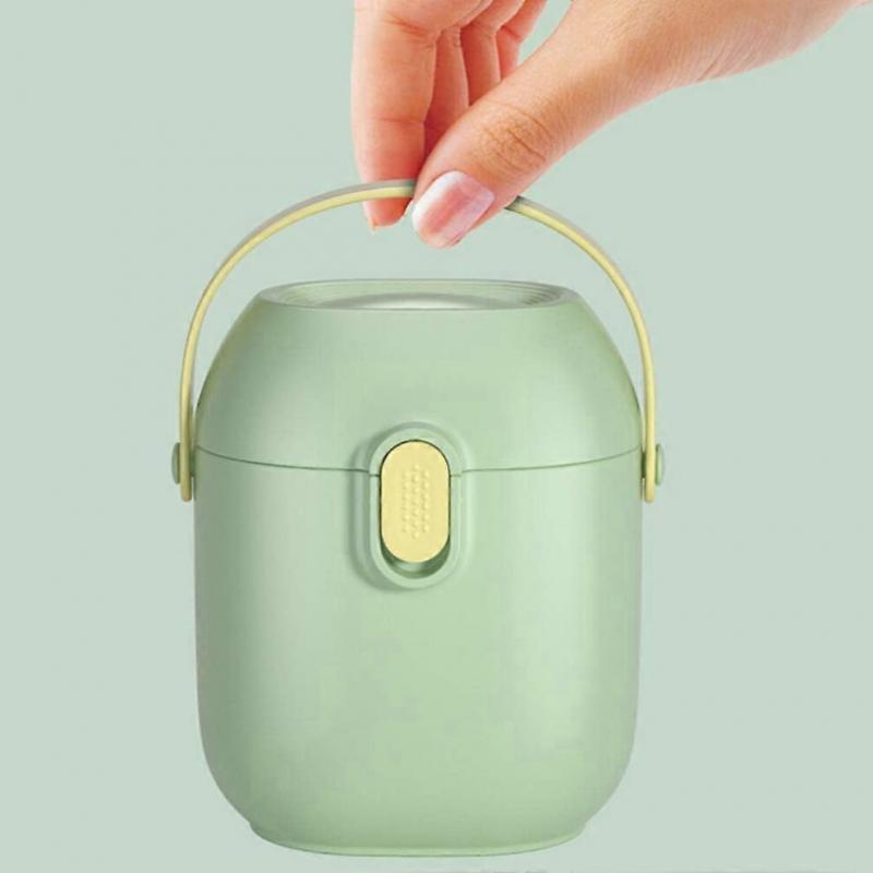 Outdoor Baby Milk Powder Box Travel Formula Dispenser Container Food Storage Case With Handles(Green)(1pcs)