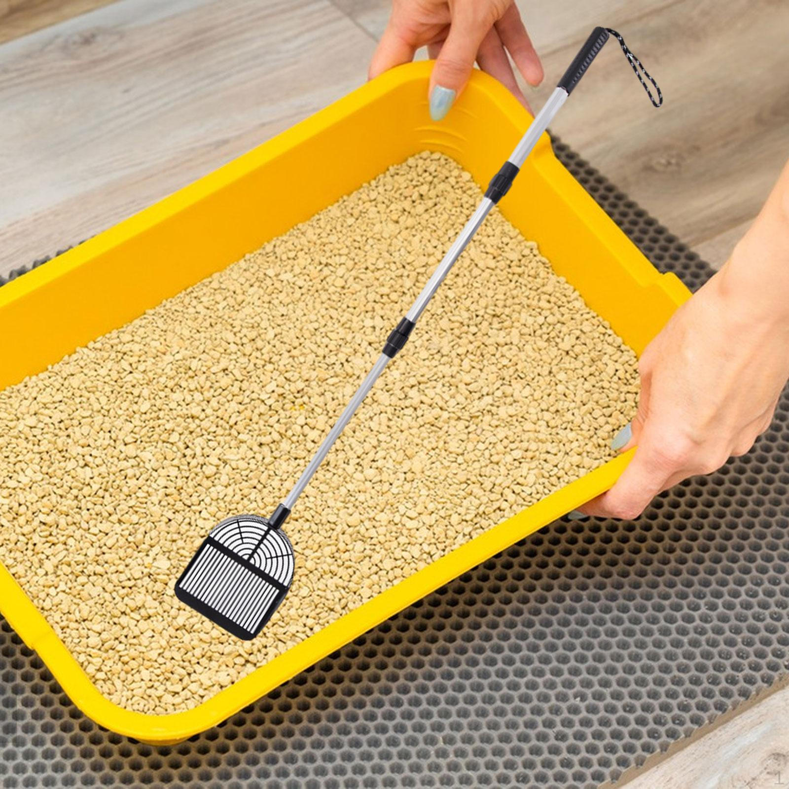 

Совок для кошачьего туалета, прочный, с глубоким съемным держателем, без необходимости наклоняться, для котят, для дома