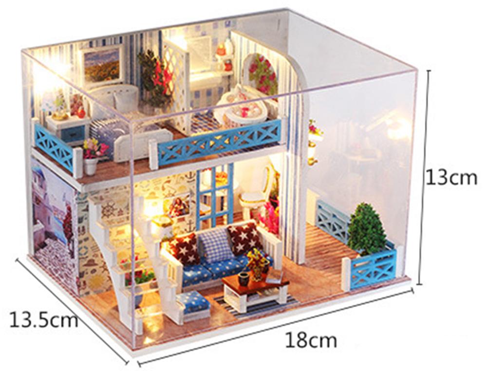 Diy Dollhouse Furniture Diy Miniature Building Kits Tiny House Doll Houses Casa miniaturas For Children Birthday Christmas Gifts