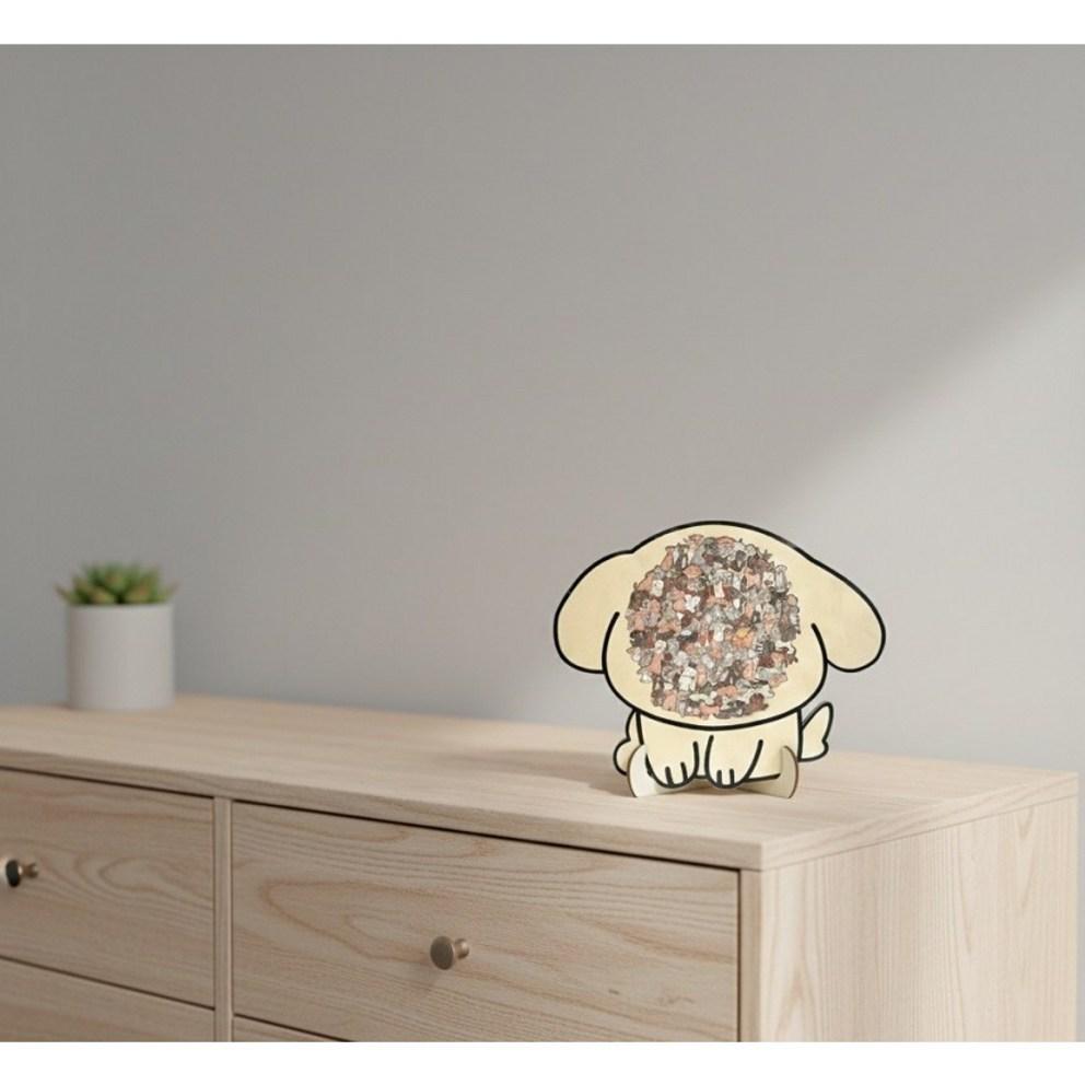 Charming Wooden Dog Jigsaw Puzzle