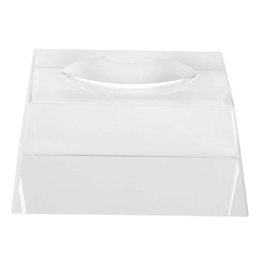 8cm Clear Crystal Ball Transparent Galaxies Sphere Fortune Ball Home Office Decor(Clear Base)