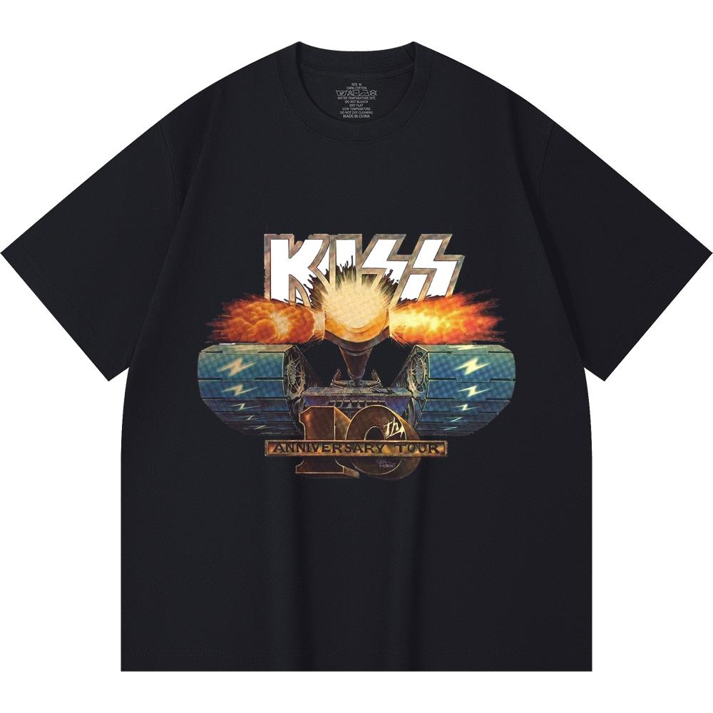 230 Gsm 100% Cotton Heavy Metal T-Shirt Rock Band Popular Music Print Unisex Heavy Cotton T Shirt