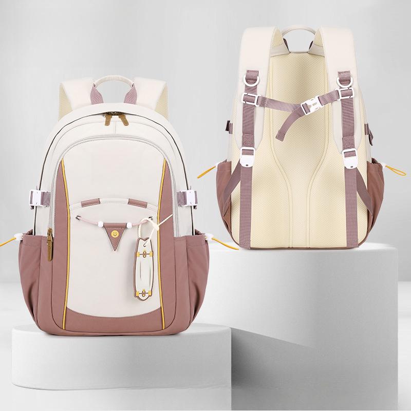 A Large-capacity Backrest Backpack for Girls In Grades Three To Six of Primary School To Protect The Spine and Reduce The Burden