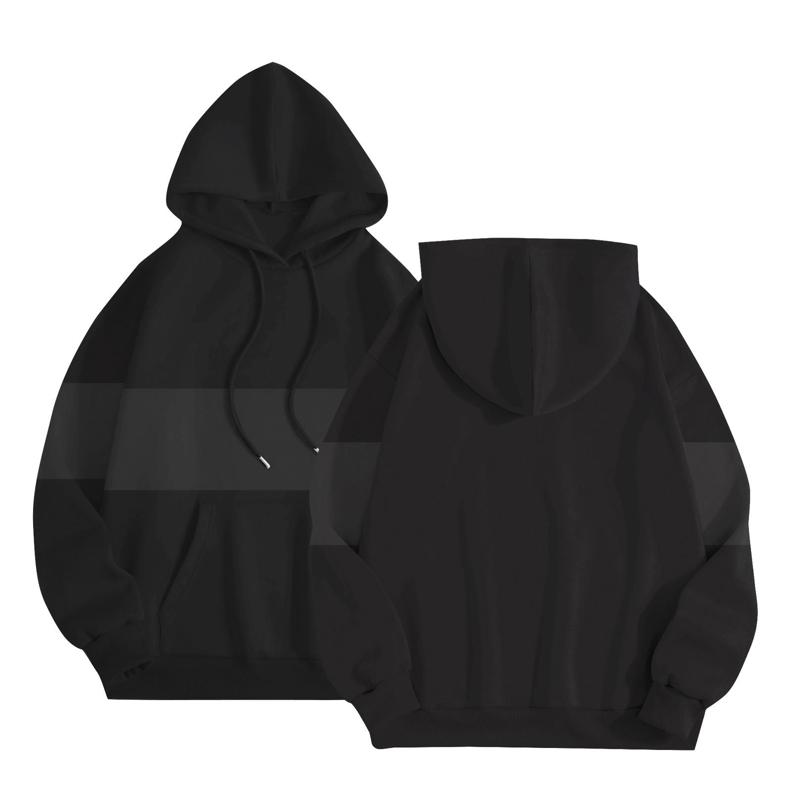 

Женская повседневная толстовка с капюшоном и длинными рукавами в полоску в стиле пэчворк L чёрный