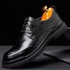 Fashion New Fashion Spring Men Leather Flats British Style Breathable Male Formal Shoes Casual Round Toe Thick Bottom Business Man Shoes