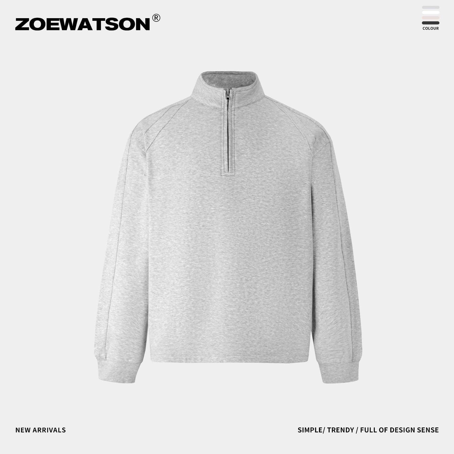 Men s Retro Half-Zip Stand Collar Pullover Hoodie - Autumn/Winter Collection M