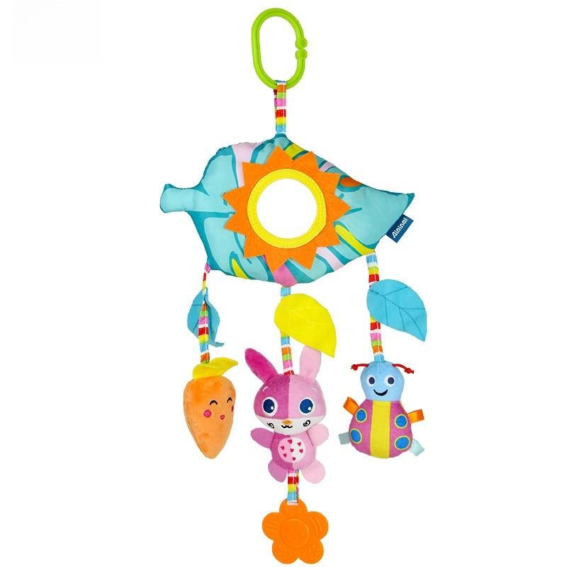 Baby Colorful Animal Car Hanging Toy Plush Rattle For Newborns And Infants