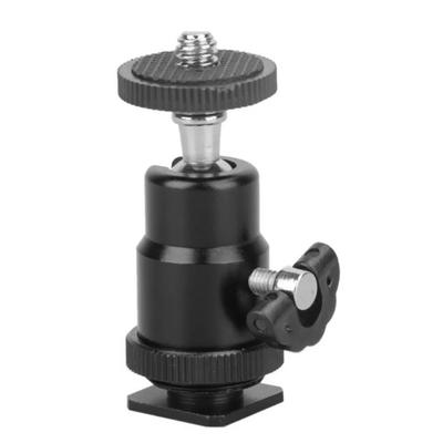 Mini Ball Head 360 Degree Panoramic Tripod Ball Head Aluminum Camera Mount Ball Head with Hot Shoe