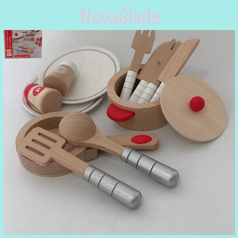 Nordic Style Gourmet Kitchen Utensils Toy Set For Children Role Play Cooking Kit