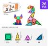 High Transparent Diamond Window Magnetic Tiles Kids Educational Magnetic Building Blocks Toy