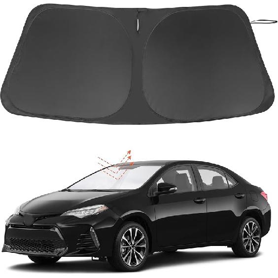 TINGLU Sun Shade For Tesla Model X Tesla X 2016-2024 2025 Accessories Windshield Sun Shade Window Shade UV Rays Protection Sun Visor Cover With