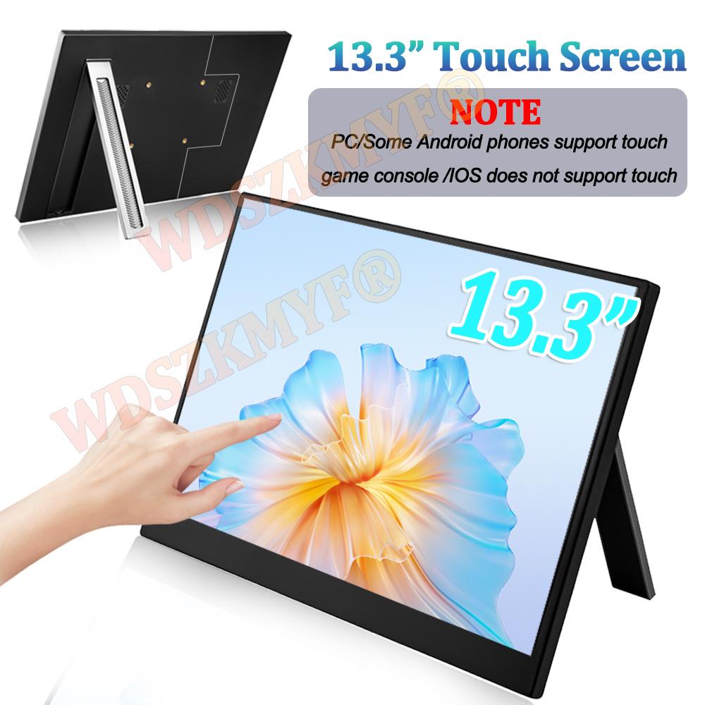 

NEW 13.3 Portable Touch Monitor IPS Panel USB-C 1200P FHD 60Hz Compatible Travelling Display for PC Laptop Xbox Switch