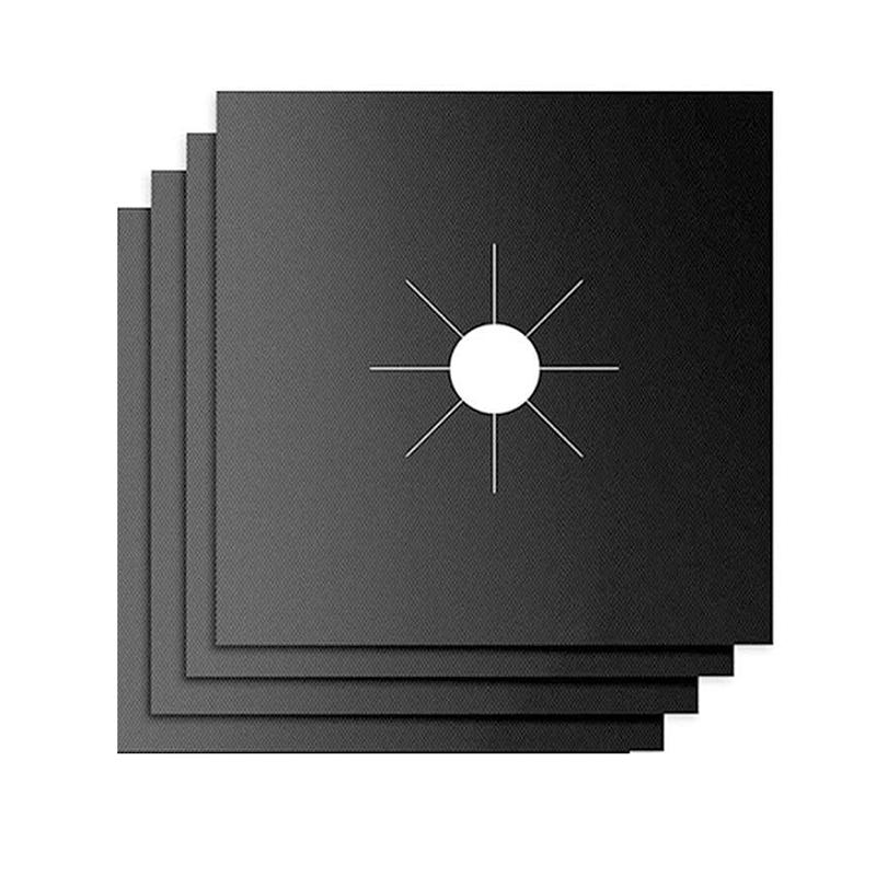 4pcs Stove Protector Cover Gas Stove Protector Burner Cover Foil Stovetop Mat Pad Clean Liner For Kitchen Cookware Reusable