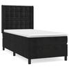 3132893 vidaXL Lit à sommier tapissier avec matelas Noir 90x190 cm Velours
