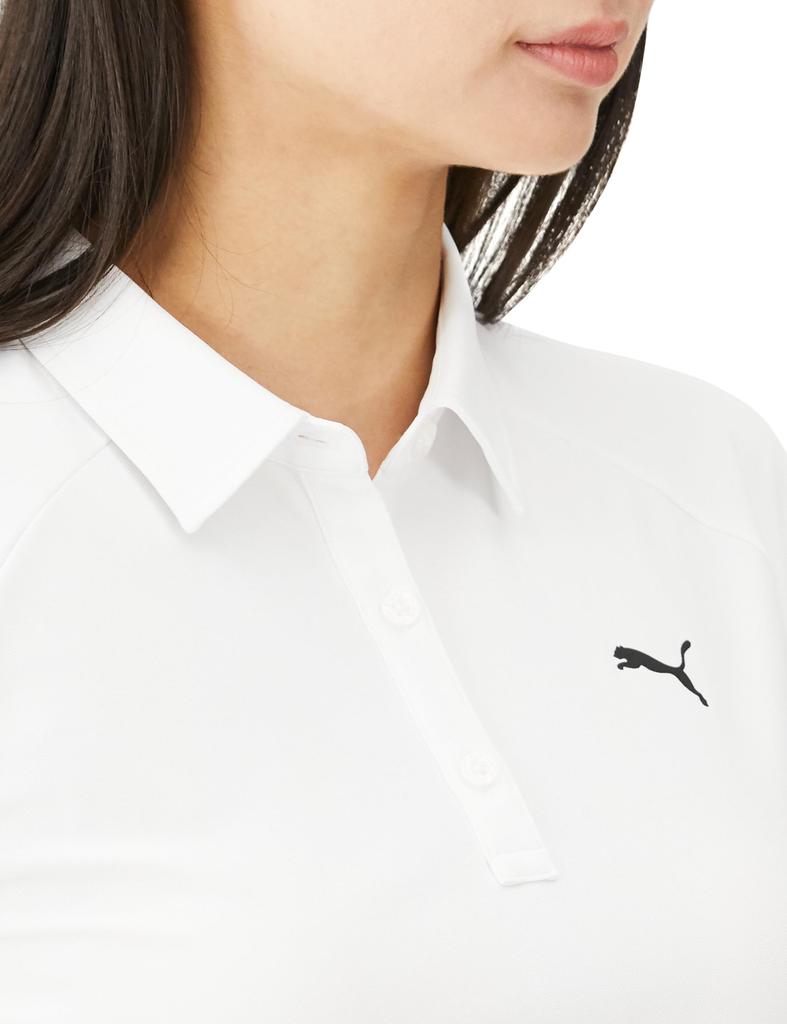 PUMA Golf Shirt GOLF W PF Stretch Tech Line Grand White Glow Polo/Short Sleeve/627707 Women's