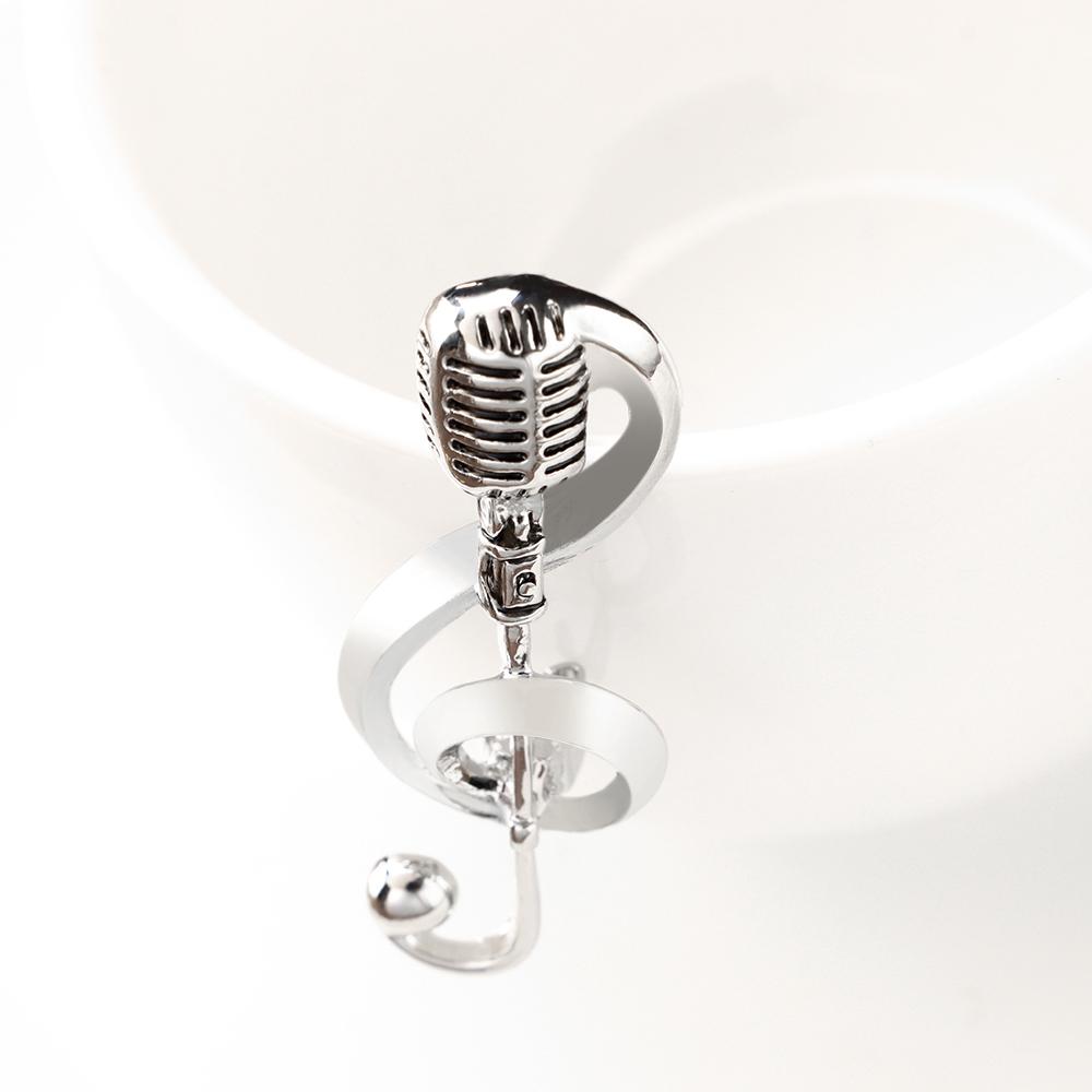 Accessories Badge Silver DIY Decoration Collar Pins Microphone Music Note Gold Vintage Brooch Pins