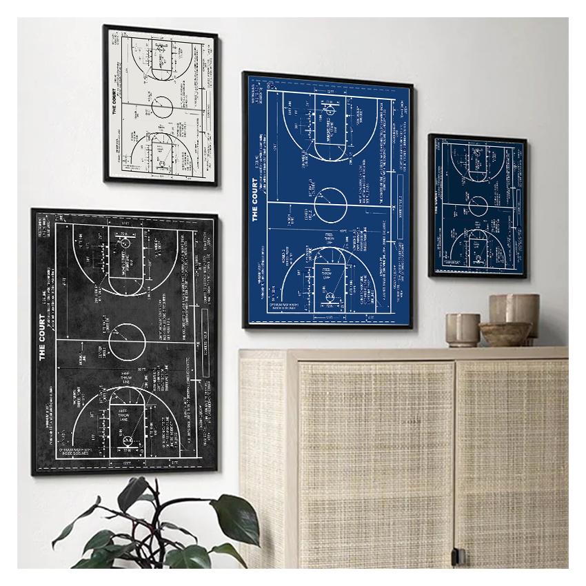 Painting Soccer Patent Poster Coach Gift Boys Room Decor Sports Wall Art Prints Picture Field Blueprint Canvas