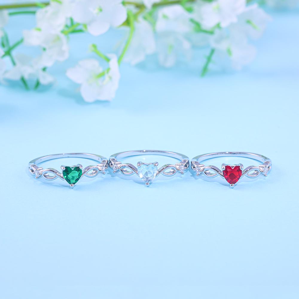 Simple Heart-Shaped Women'S Ring, Romantic Jewelry Design, Perfect Gift For Your Girlfriend'S Birthday, Stylish And Cute, Versatile Jewelry