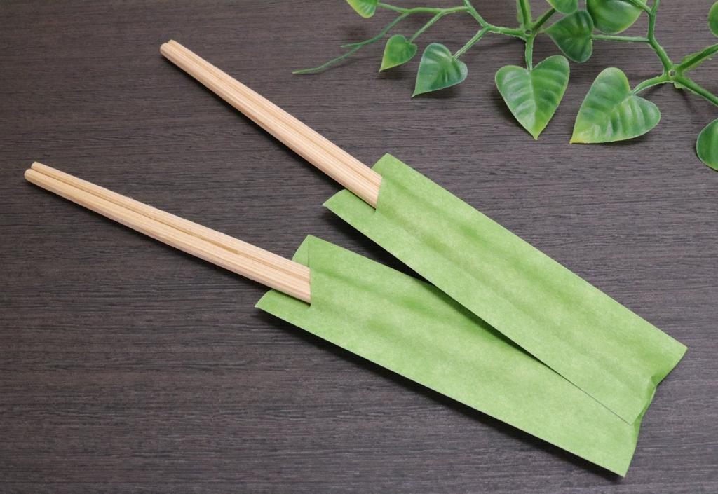 Yoshii Shoji Made in Japan Yoshino Cedar Toshihisa Chopstick Bag Disposable Chopsticks 24cm 100 servings Light Grass Color Kaiseki Restaurant YOS-051