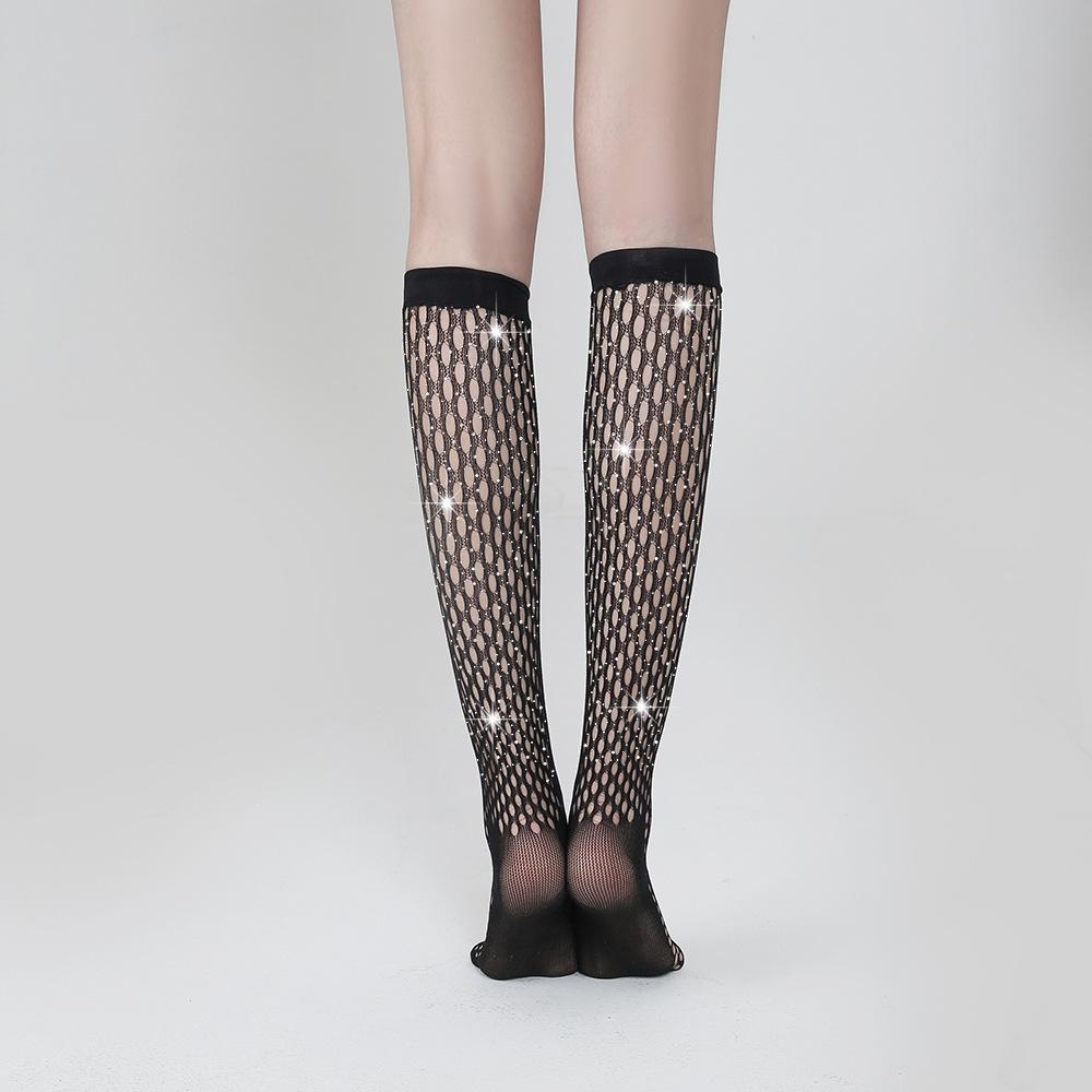 Hot Diamond Medium Tube Socks Women's Socks New Short Socks White Diamonds