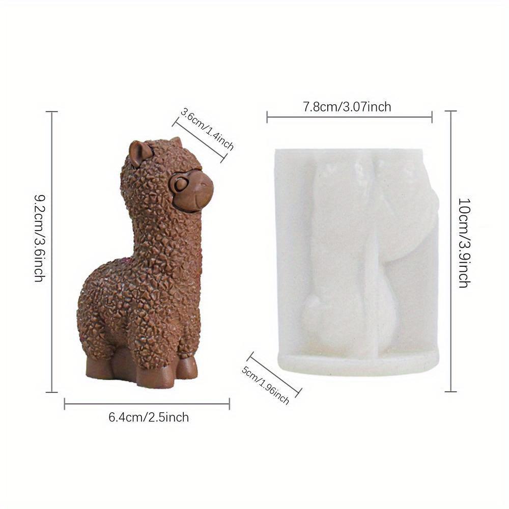 

Силиконовые формы альпаки Форма для эпоксидной смолы Животное Ароматическая свеча Силиконовая форма Милая на день рождения