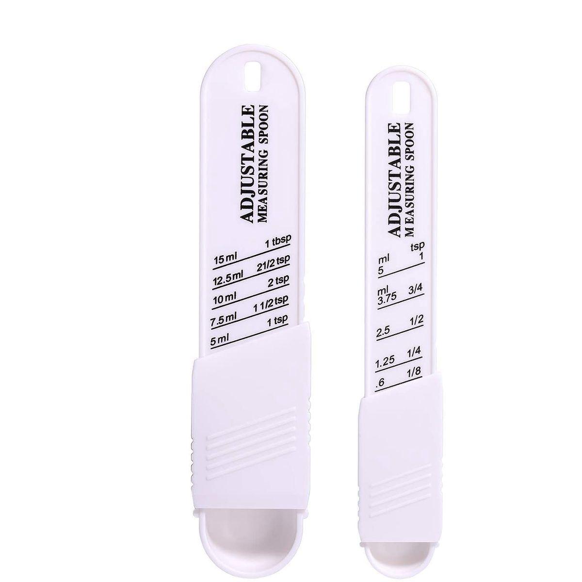 

Tea Adjustable Tablespoon Kitchen Sugar Scoop Measuring Spoons Set Baking Tool Measuring Cups белый