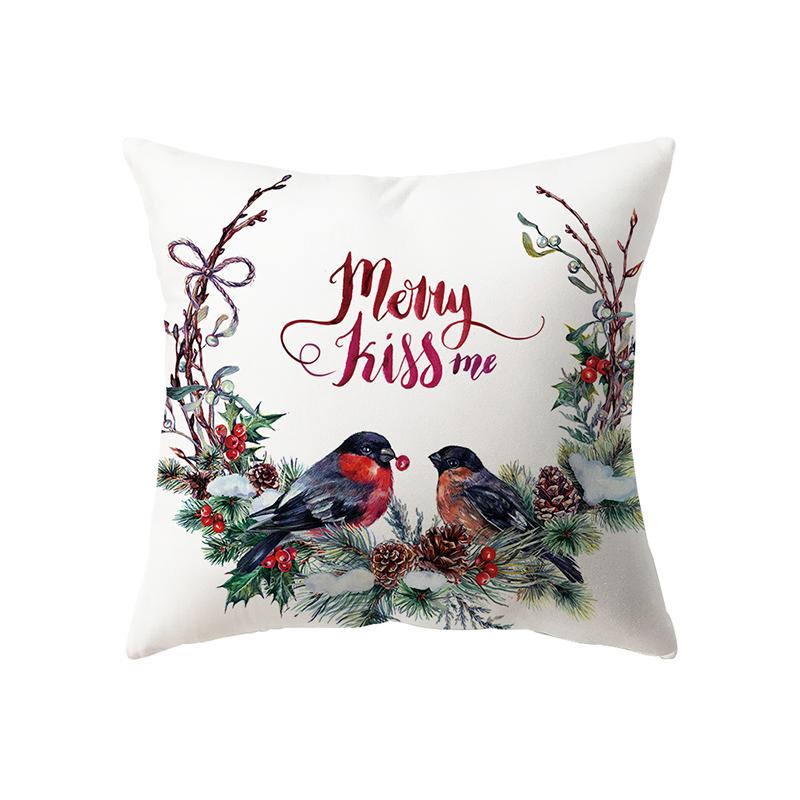 Christmas Theme Winter Christmas Atmosphere Printing Pattern Cushion Cover Home Living Room Sofa Decoration Pillow Pillow Cover
