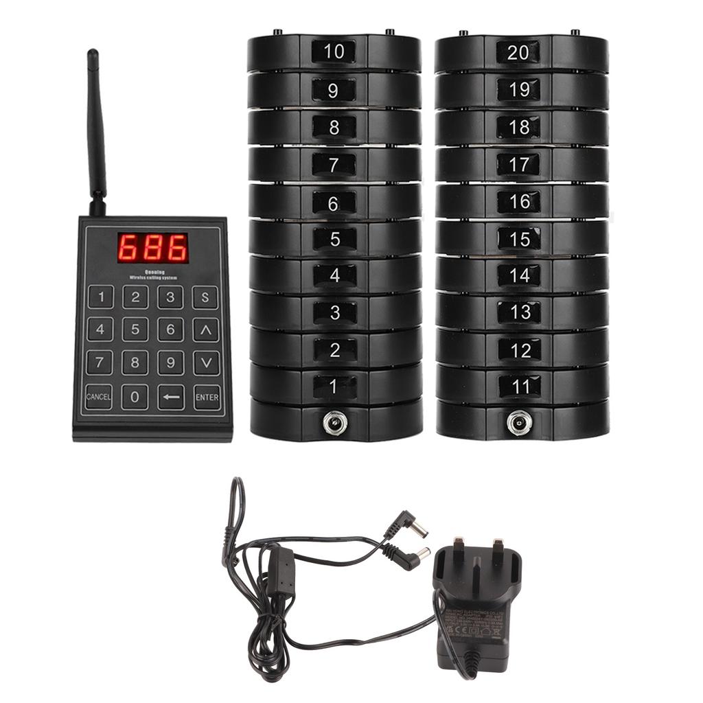 668‑S Drahtloser Gastkunden-Restaurant-Pager 1 Tastensender+20 Untersetzer-Pager