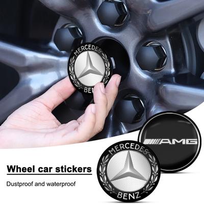 4 st 56 mm Bilhjul Fälgar Center Navkapslar Emblem Biltillbehör För Mercedes Benz GLA CLA GLK GLE CLS ML GL A B C E Klass W211 W221 W220 W163