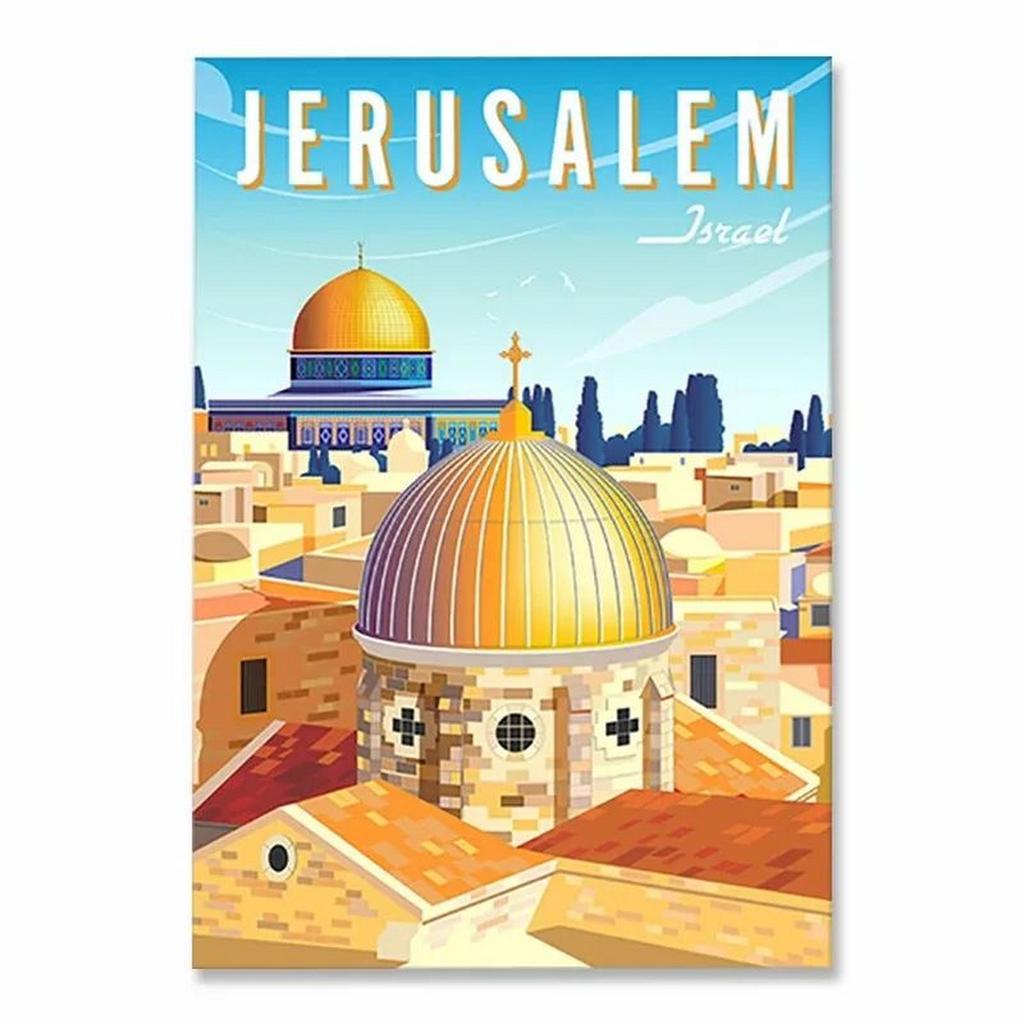 Metal Tin Signs City View Landscape Wall Decoration Plaque Vintage Poster Iron Painting for Man Cave Home Cafe Garden Club Bar