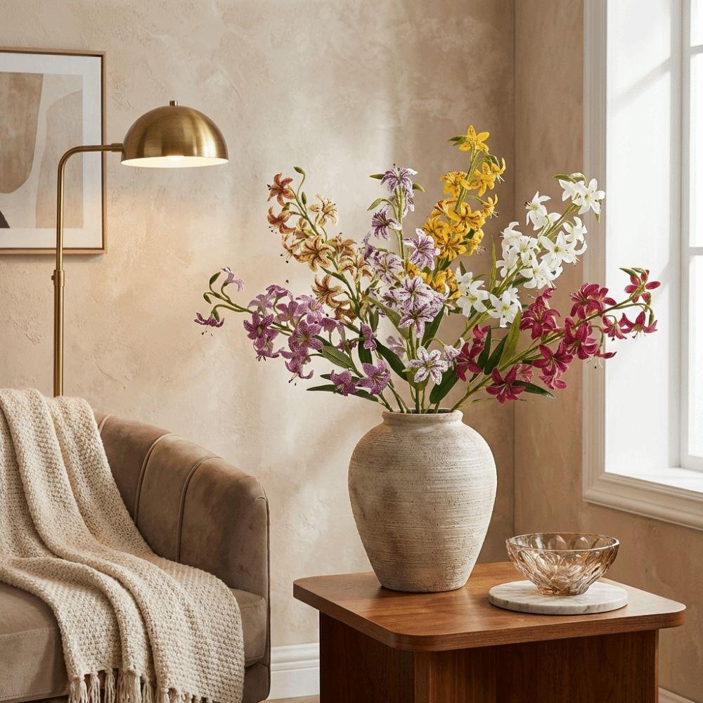 Realistic Artificial Flower Branch Green Plants Simulation Silk Flower Wedding Decor
