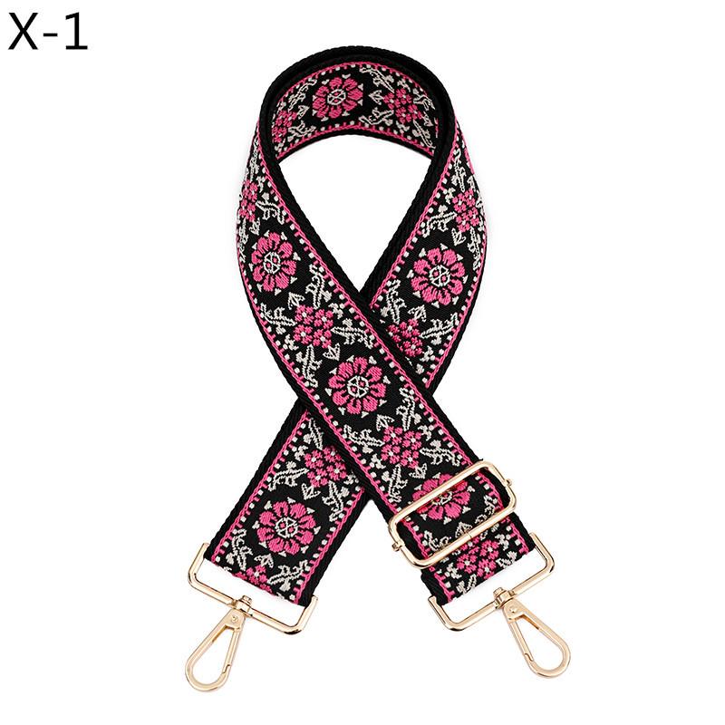Nastavitelný žakárový ramenní popruh v etnickém stylu pro dámské crossbody tašky