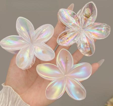 

Frangipani Flower Clip, Colorful #18, Jelly Mermaid Piece, 3-Color Plated Set One Size