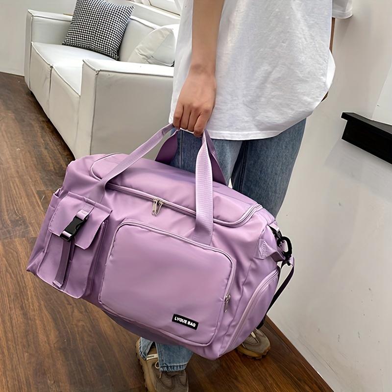 

Multifunctional Women s Travel and Fitness Bag - Stylish Pink, Large Capacity, Separate Footwear Compartment сливовый