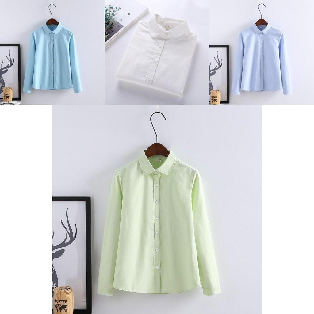 Luxurious Long Sleeved Cotton Oxford Leisure Shirt For Women In Vibrant Colors