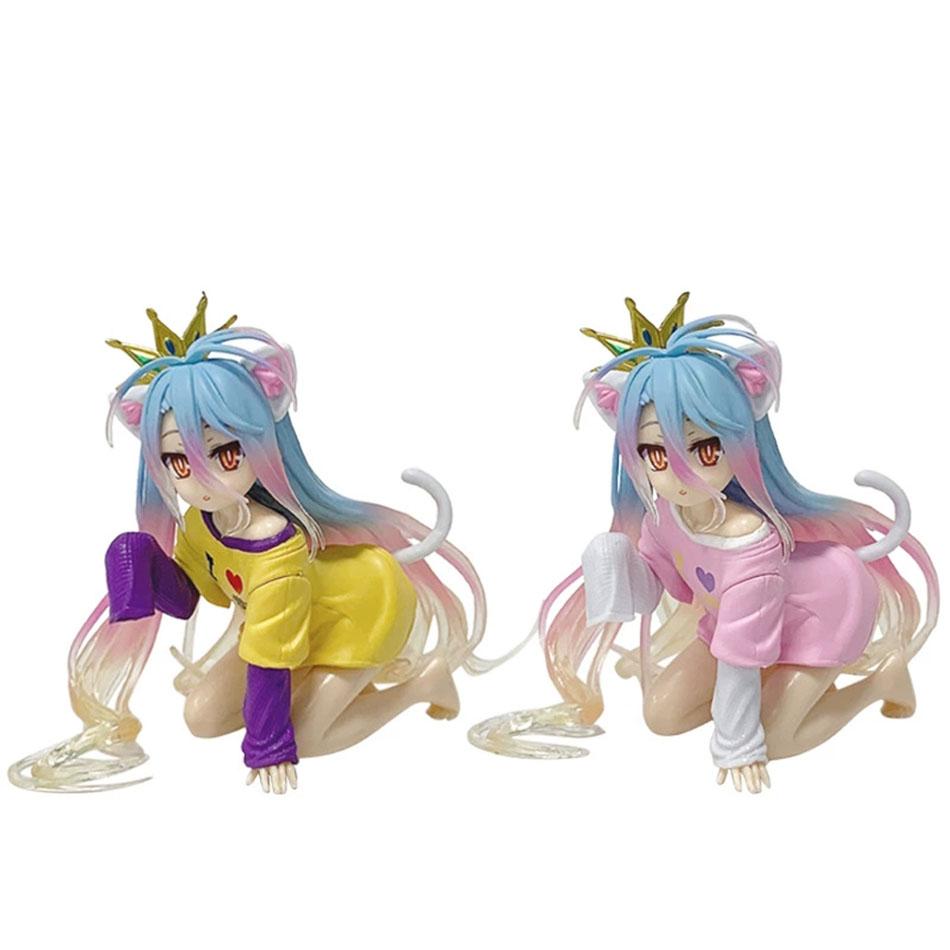 In Stock 10CM Cute NO GAME NO LIFE Shiro Animation Figures Ornaments Collection Models Toys Gifts Christmas Gift