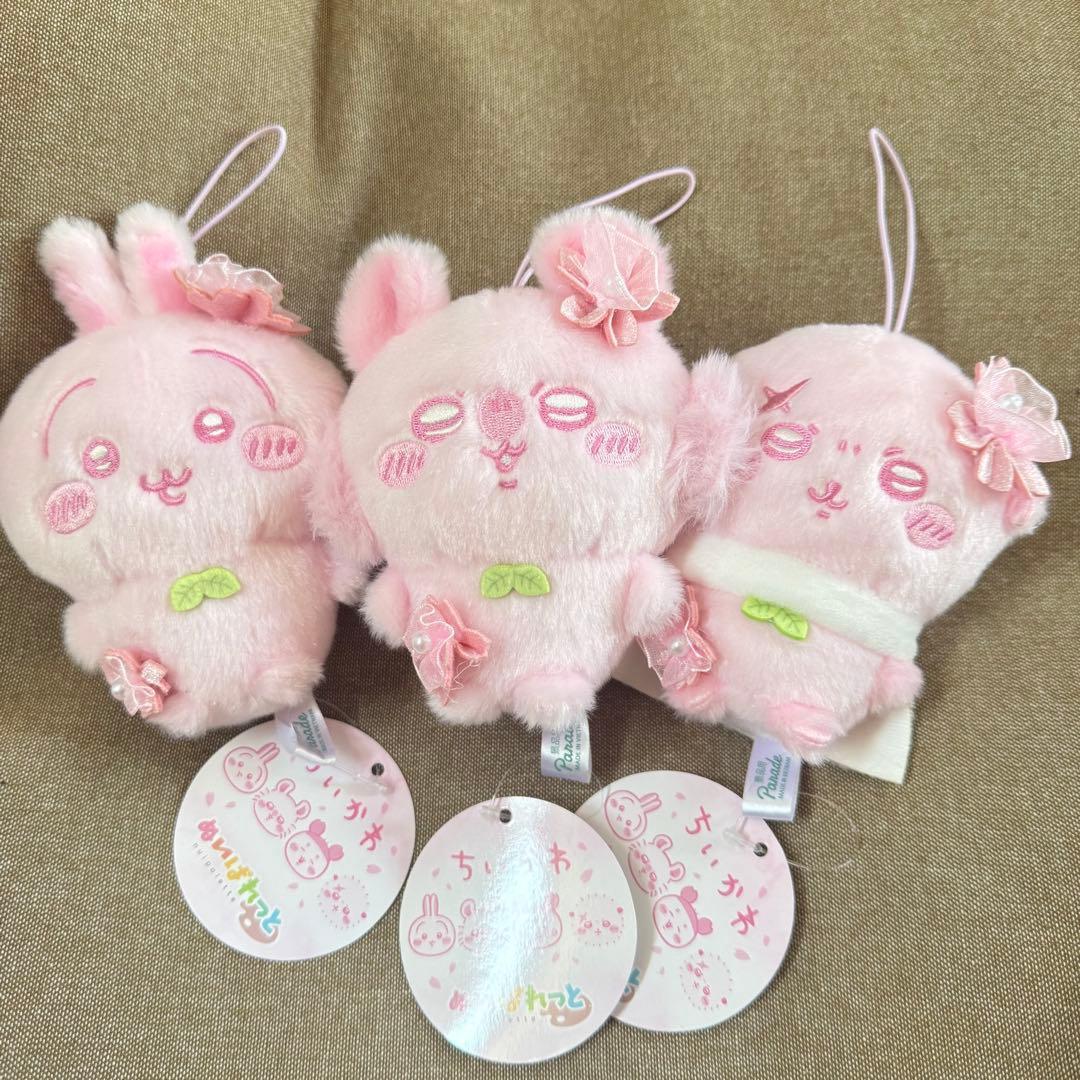Chiikawa Palette Sakura Mascot set 3 Hachiware Usagi cherry blossoms