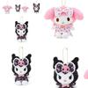 Adorable Kuromi Floral Dress Plush Hanger Sanrio New Japanese Style Collectible