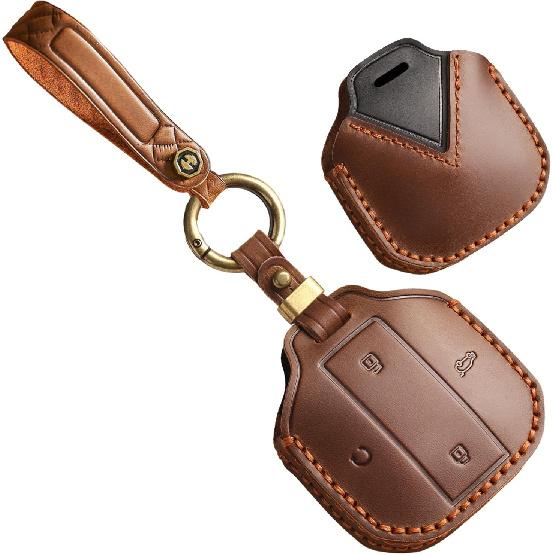Soft Leather Durable Car Key Fob Case Compatible With Chery Jetour Traveller T1 Freedom