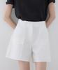 OURHOPE Plain Cargo Pocket Shorts - White