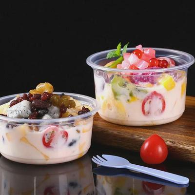 Round Taro Dessert Bowl with Lid - Sago Fruit Ice Box