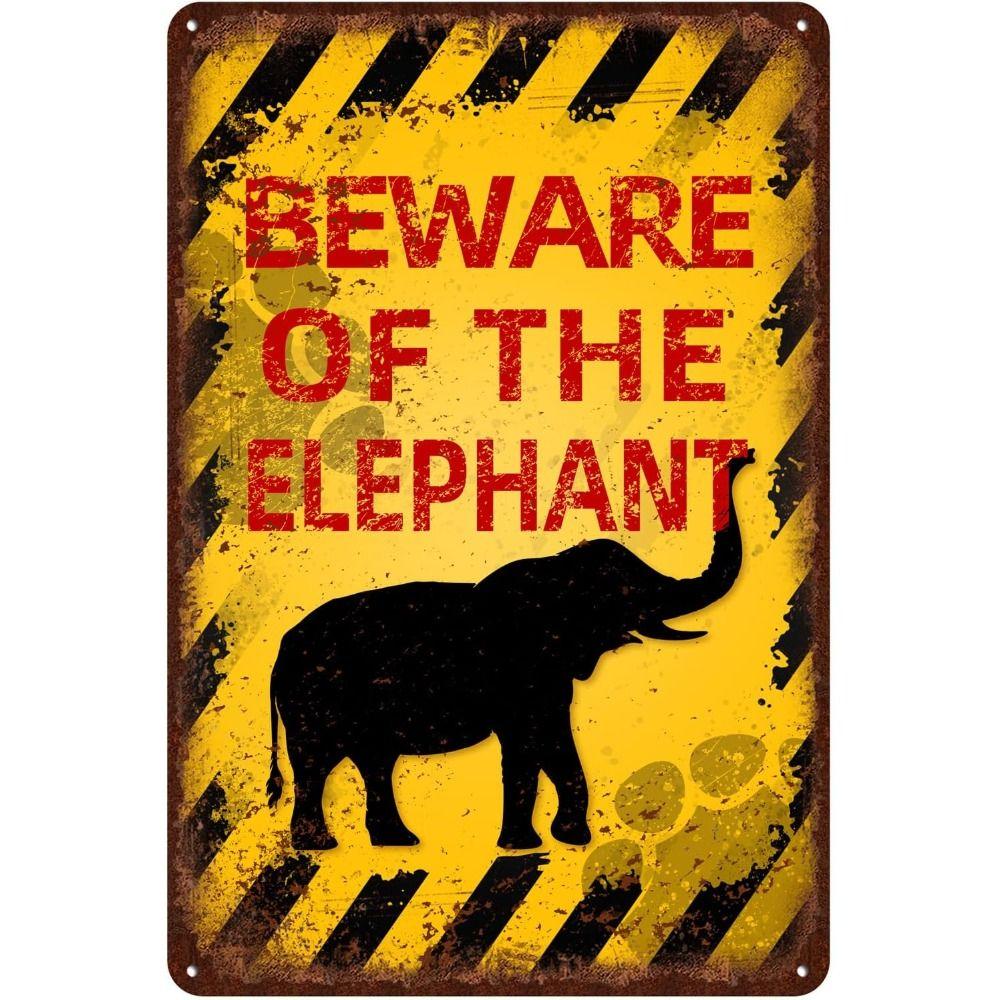 Beware of Animal Silhouette Aluminum Signs Metal Warning Plates