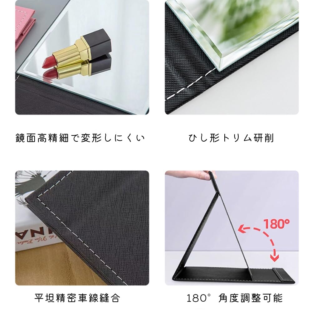 FUGSHIYI Großer Tischständer Faltbar Kompakt Bruchfest Handlich Großer Schminktisch Stilvoller Schmink-Klapptisch Einfach Wirklich Schließen Rosa