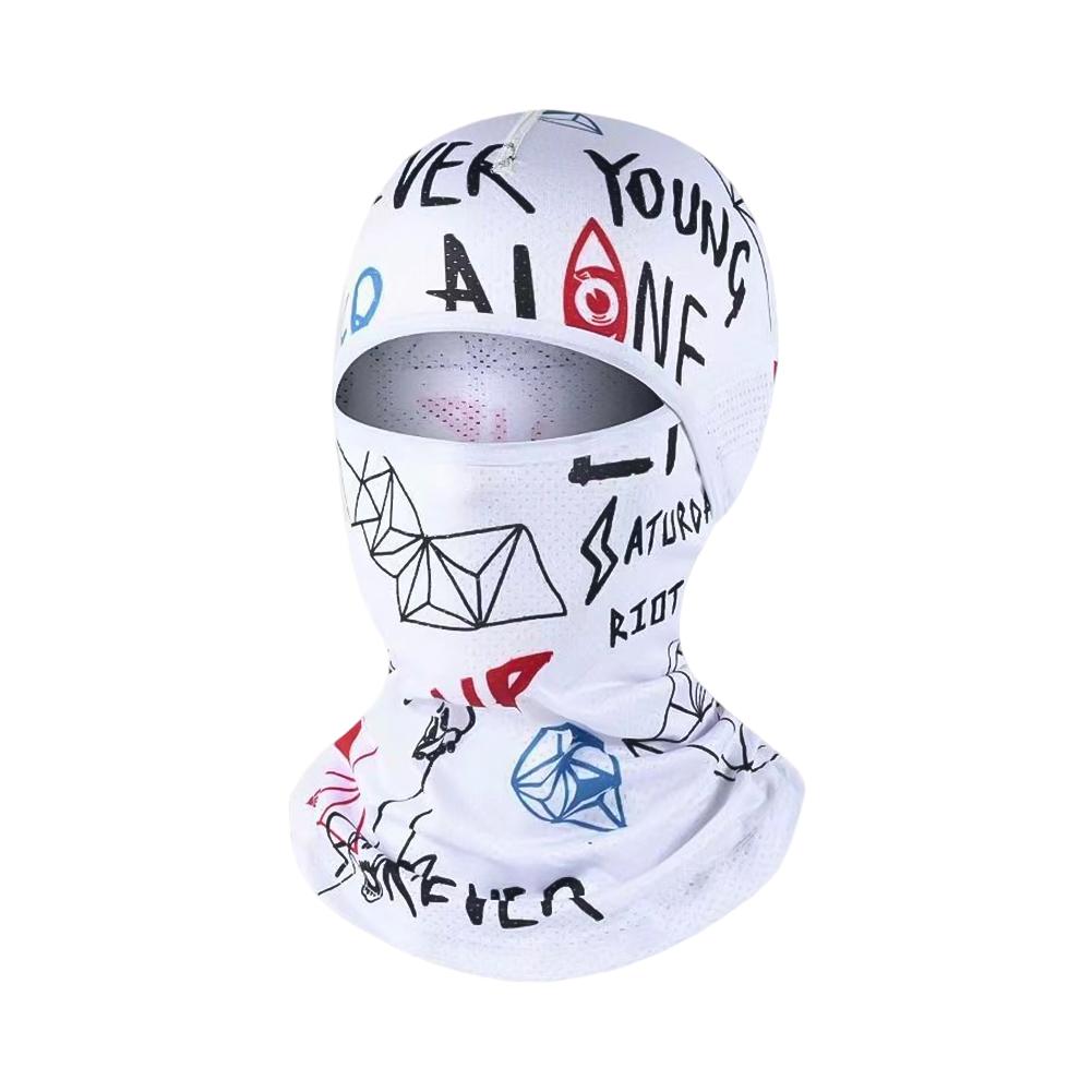 Summer Ice Silk Sun Protection Headgear Neck Guard Breathable Dustproof Cycling Mask Wearing with Helmets