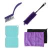 Sanbelm Grave Cleaning Tools Brush Set Purple Made In Japan TU9700 4-Piece Cleaner/12x20cm, Brush/9x17cm, Duster/20x30cm
