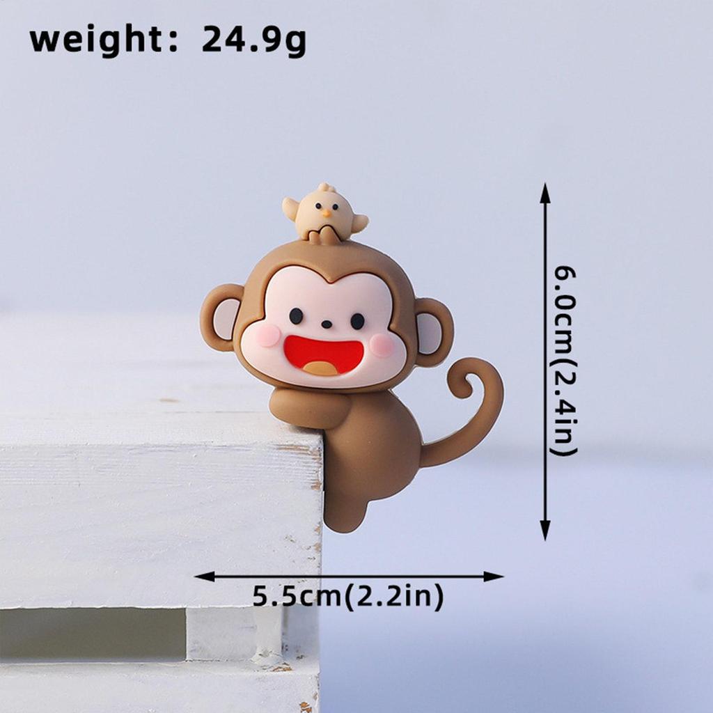 Car Screen Figurine Car Central Control Screen and TV Decorations Cartoon Monkey Figure Car Interior Decoration Auto Center