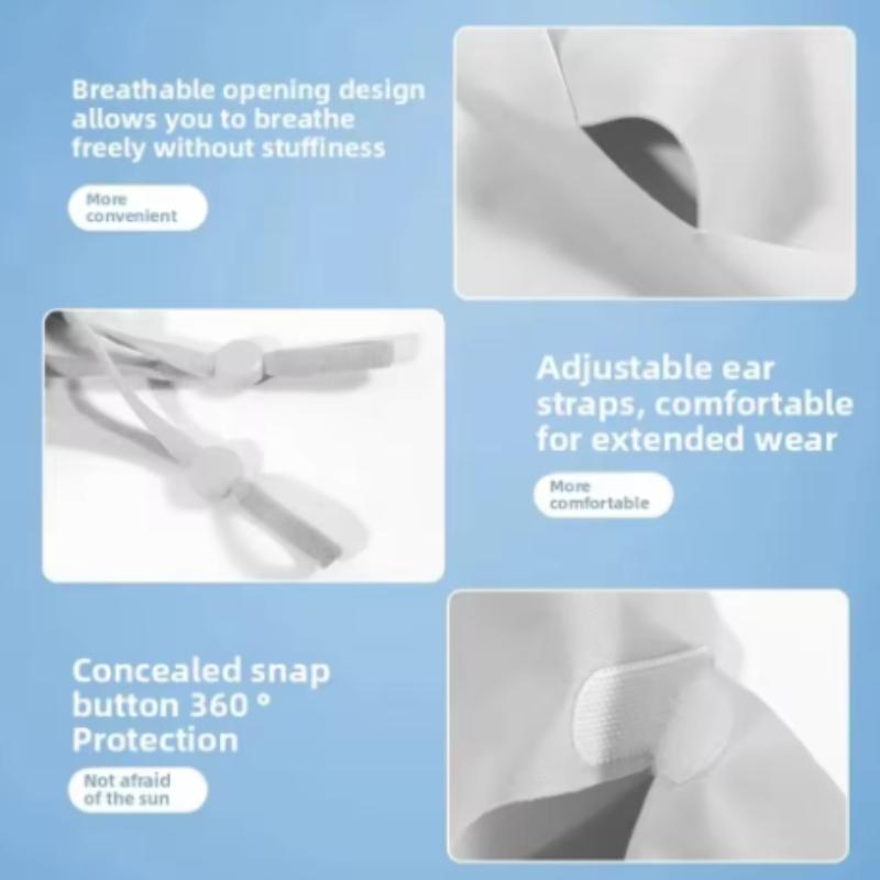 Summer neck and sun protection mask, breathable ice silk mask driving mask UV resistant riding mask men's and women's mask