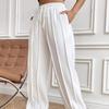 Straight Leg Sports Pants2025 Women Clothes Casual Sweatpants Drawstring Vertical Stripes Straight Sweat Pants