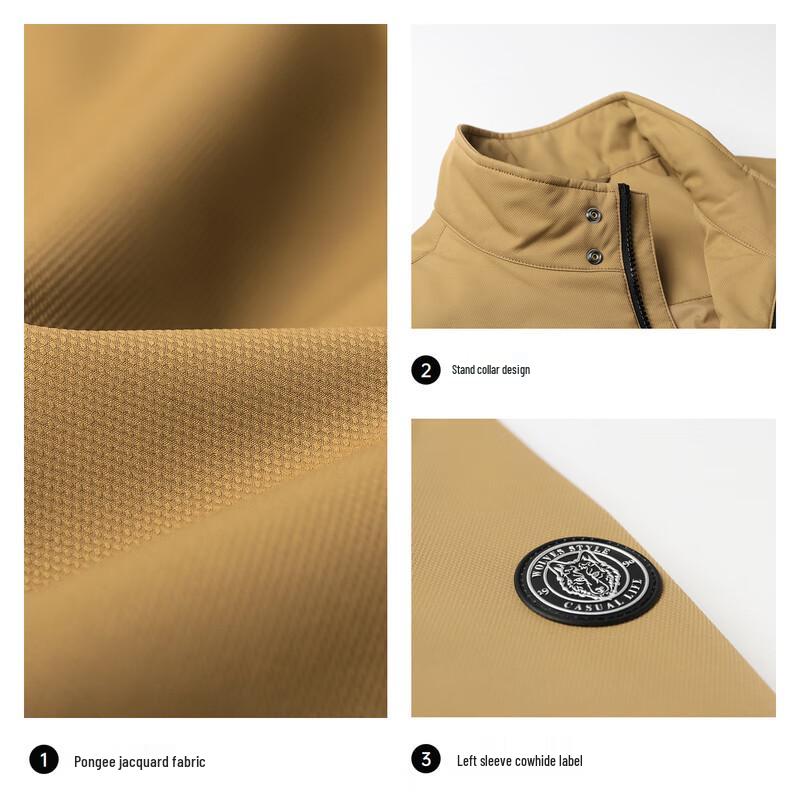 SEPTWOLVES Men's Stand Collar Quilted Jacket